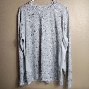 Nepallo Mens Long Sleeve Fish Scale Performance Fishing Shirt-Size M